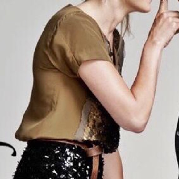 NWOT j.crew Campaigns Silk sequins blouse t shirt - Picture 6 of 6